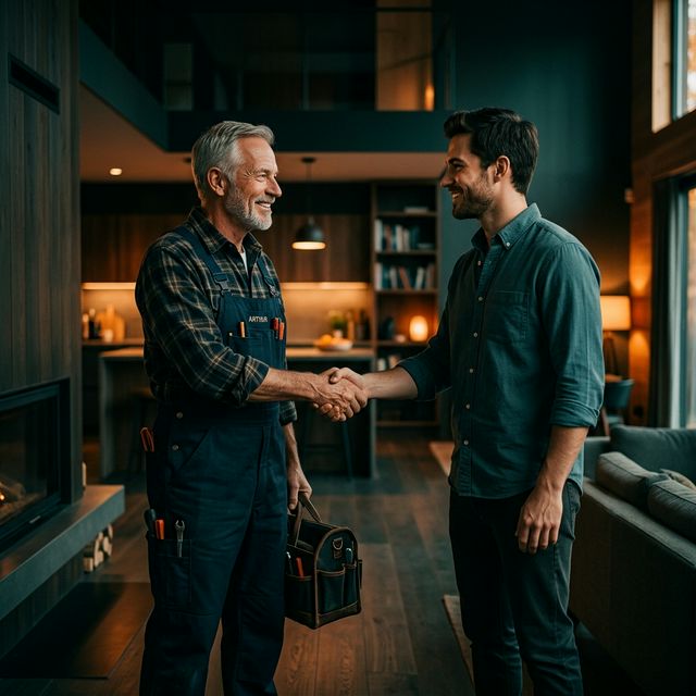 Współpraca fachowca z klientem w zaufanym domu